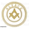 Badge / Macaron GLNF – Grande tenue provinciale – Assistant Grand Maître – Alsace – Brodé main
